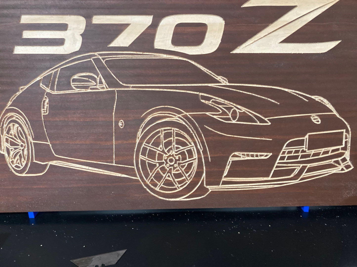 Nissan 370Z Wood Wall Sign | 08-20 Nissan Z34 Line Drawing for the Garage not 350Z