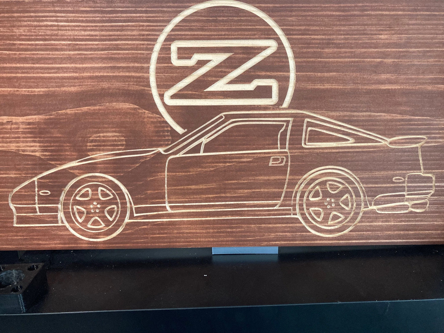 Nissan 300ZX Wood Wall Sign | 83-89 Nissan Z31 Line Drawing for the Garage or Man Cave