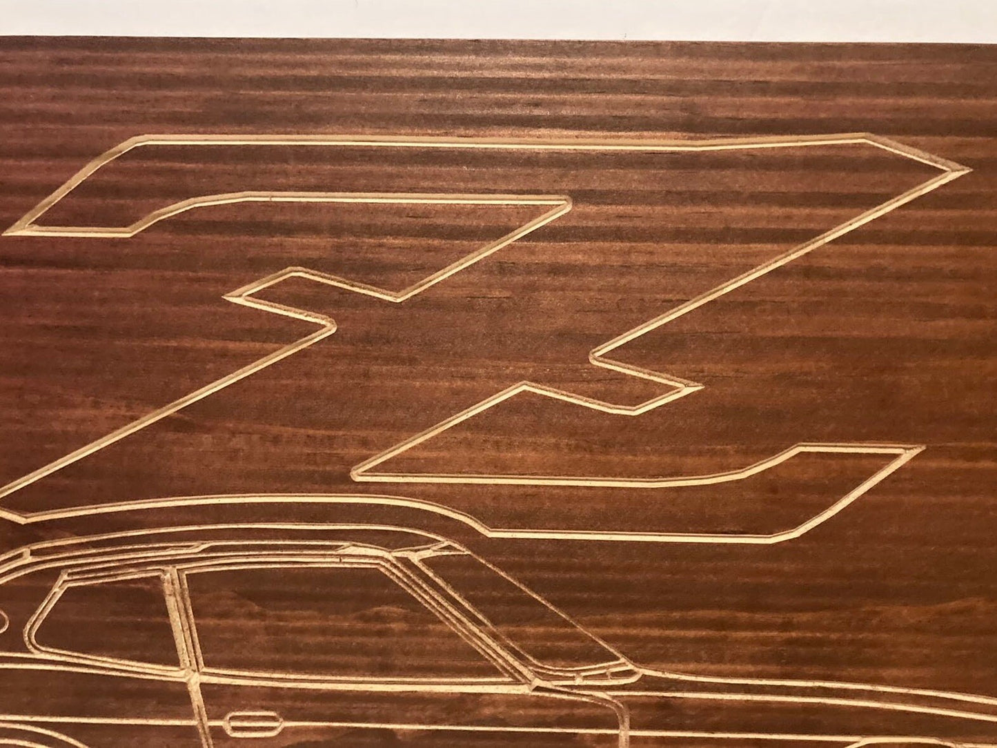 Datsun 240Z 260Z 280Z 2+2 Wood Wall Sign | 1969-1973 S30 Line Drawing for the Garage not 280ZX