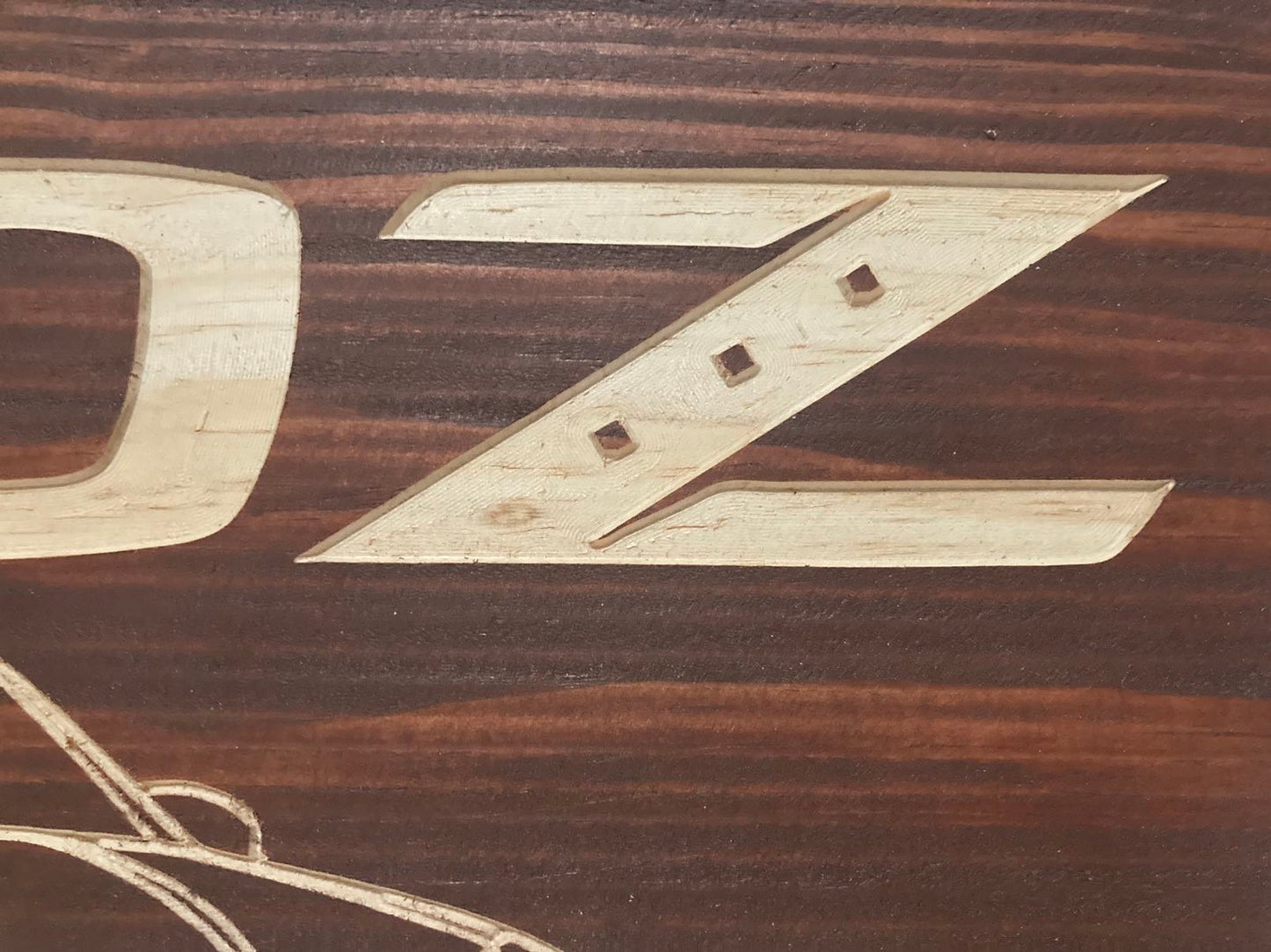 Nissan 350Z Wood Wall Sign | 02-09 Nissan Z33 Line Drawing for the Garage not 370Z