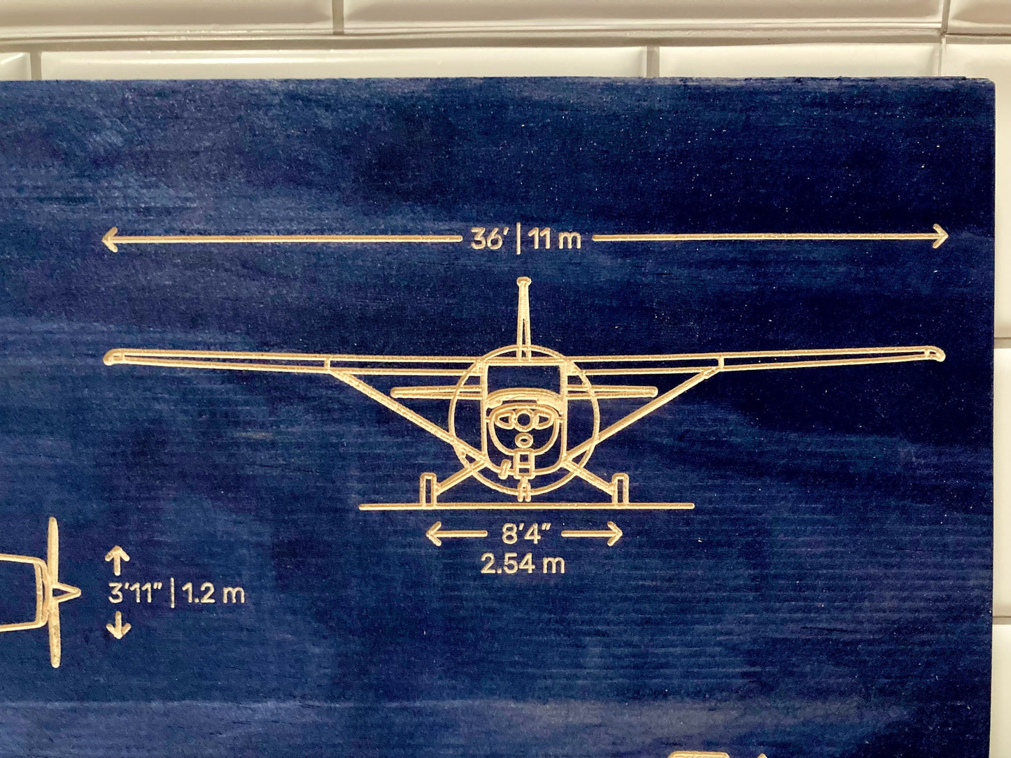 CUSTOM Cessna 172 Skyhawk Blueprint Sign / Wall Art/ Hanger Decor / Pilot License Graduation Gift for Your Flying Friends