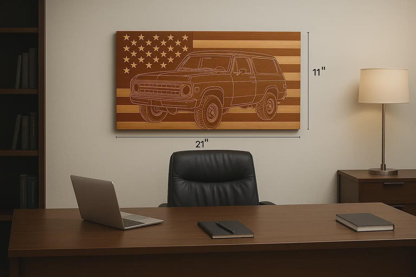 1969-1972 Chevy K5 Blazer/GMC Jimmy American Flag Garage Decor Sign | 69 70 71 72 Off-Road Sport Truck Carved Out of Wood