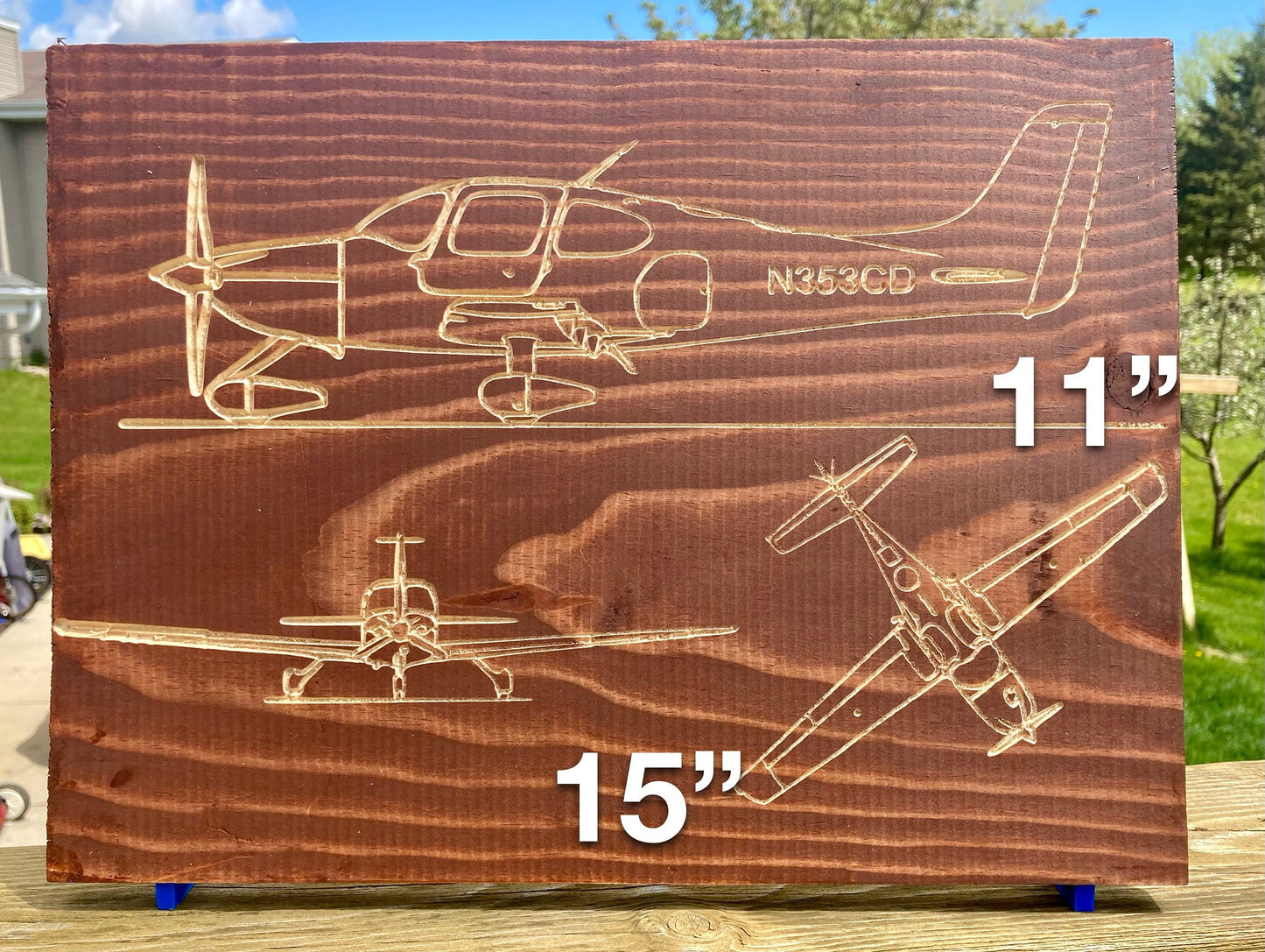CUSTOM Cirrus SR22 Blueprint Sign / Wall Art/ Hanger Decor / Pilot License Graduation Gift for Your Flying Friends